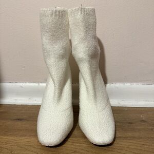 Aldo Cream Textured Ankle Booties